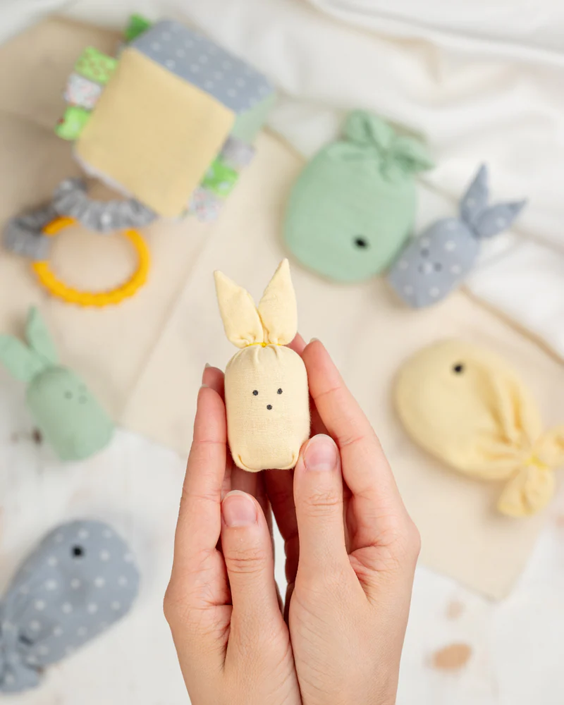 Сенсорные игрушки-погремушки «Шумелки», 3 шт. — Жёлтый, зелёный