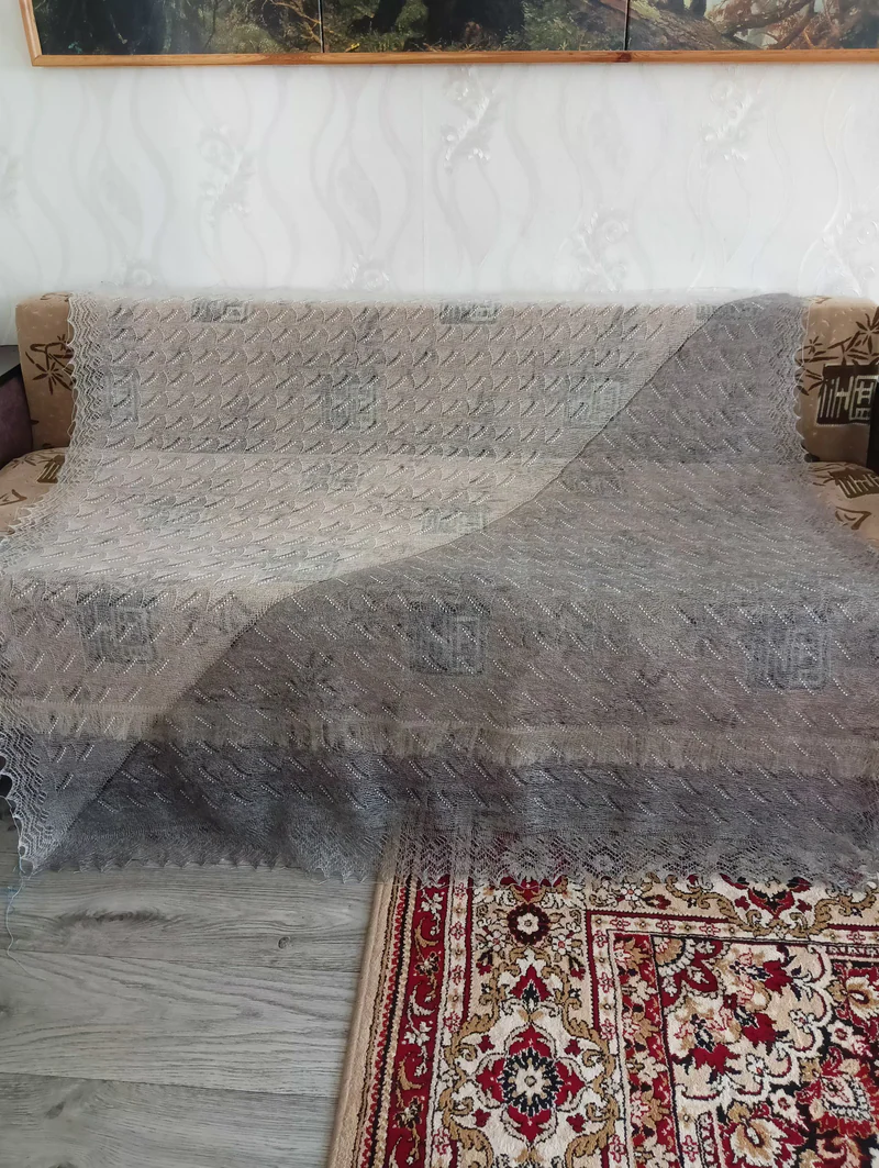паутинка пуховая цветочные мотивы