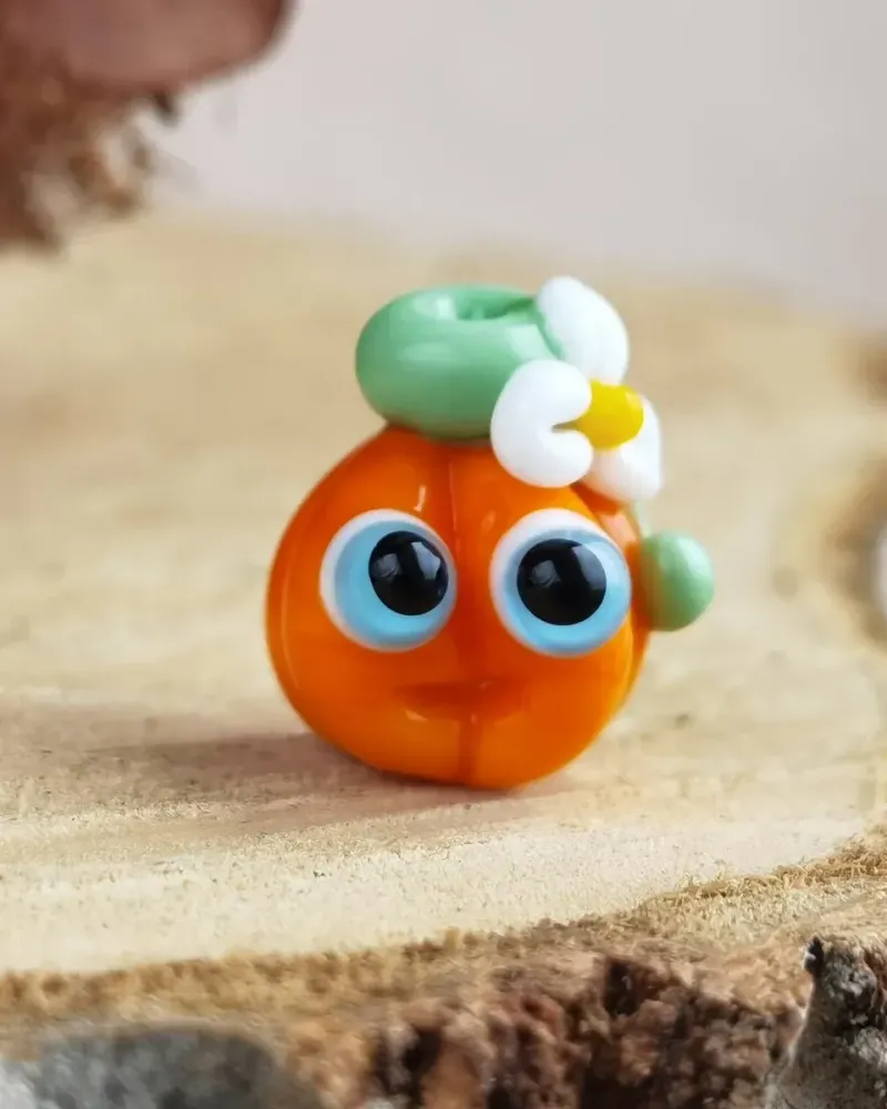 Стеклянная фигурка «Тыква» — Высота 15 мм