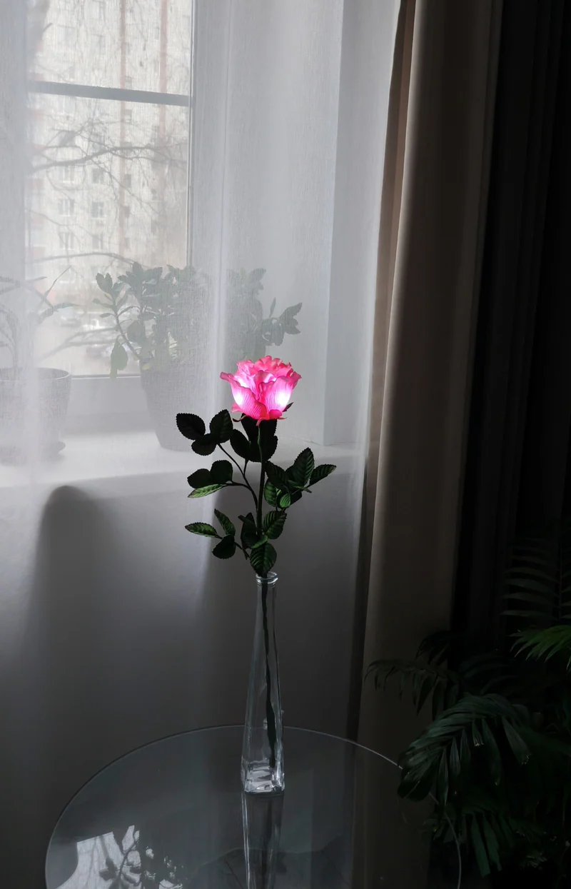 Ночник «Роза Pink», розовый