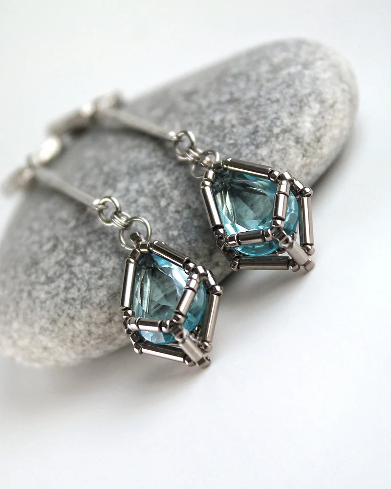 Изящные серьги "Aquamarine" — Основной