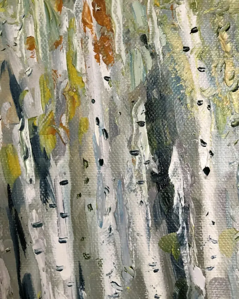 Березы. Картина маслом 20×30 см — 20×30 см