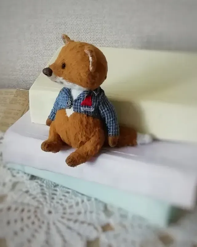 Лисёнок Тедди Байрон, рыжий, 12 см