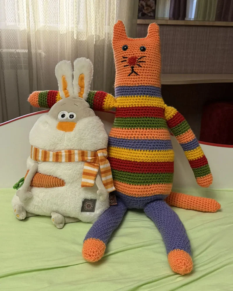 Кот Степан вязаный крючком — кот