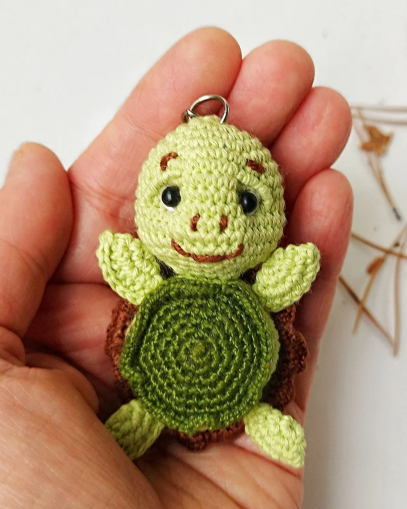 Миниатюрная черепашка, вязаная игрушка, Мини фигурки и статуэтки
