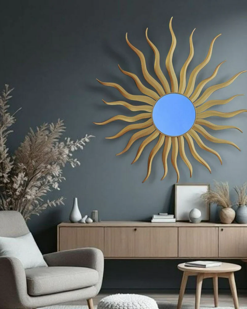 Зеркало-солнце Soleil 114×125 см — Золотой