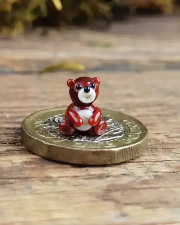Стеклянная фигурка «Медведь крошечный» — Высота 8 мм