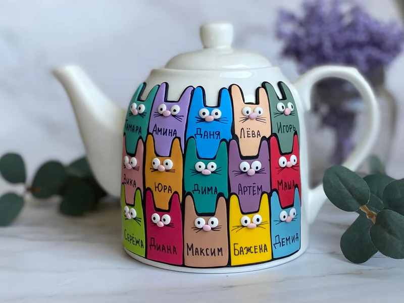 Котики на чайнике (чашке)