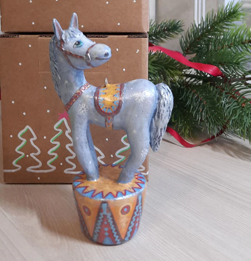 Ёлочная игрушка «СЕРЕБРЯНАЯ ЛОШАДКА»