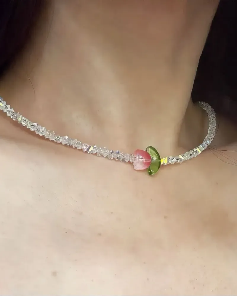 Колье из хрустальных бусин «Грация»