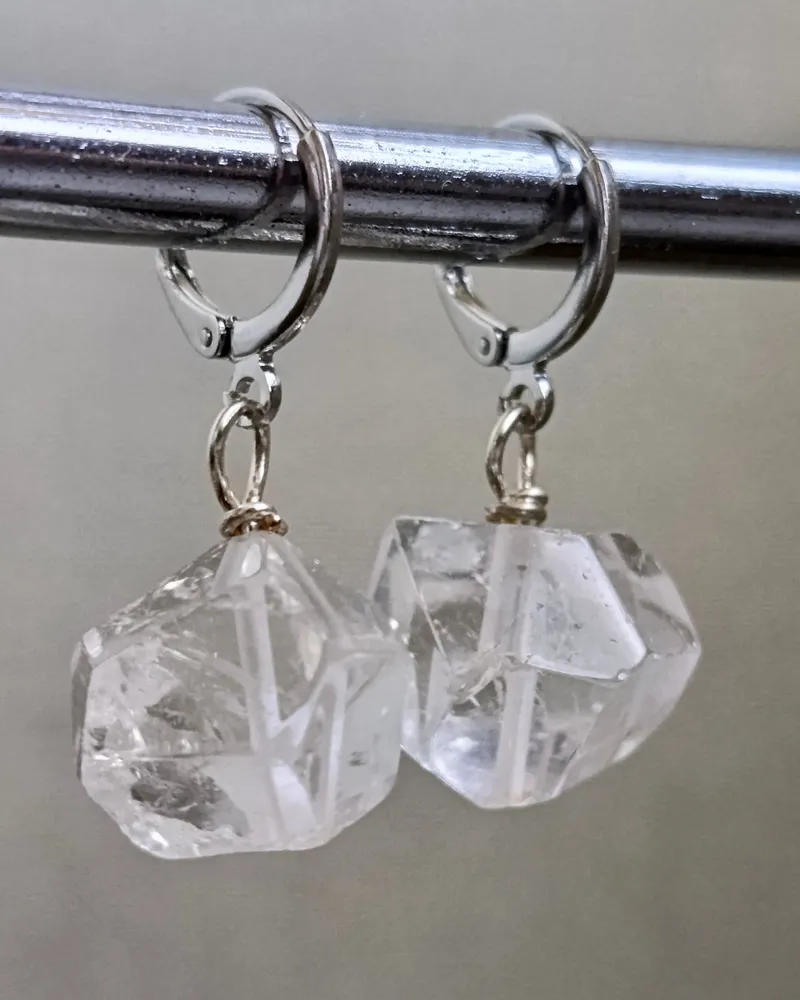Серьги горный хрусталь