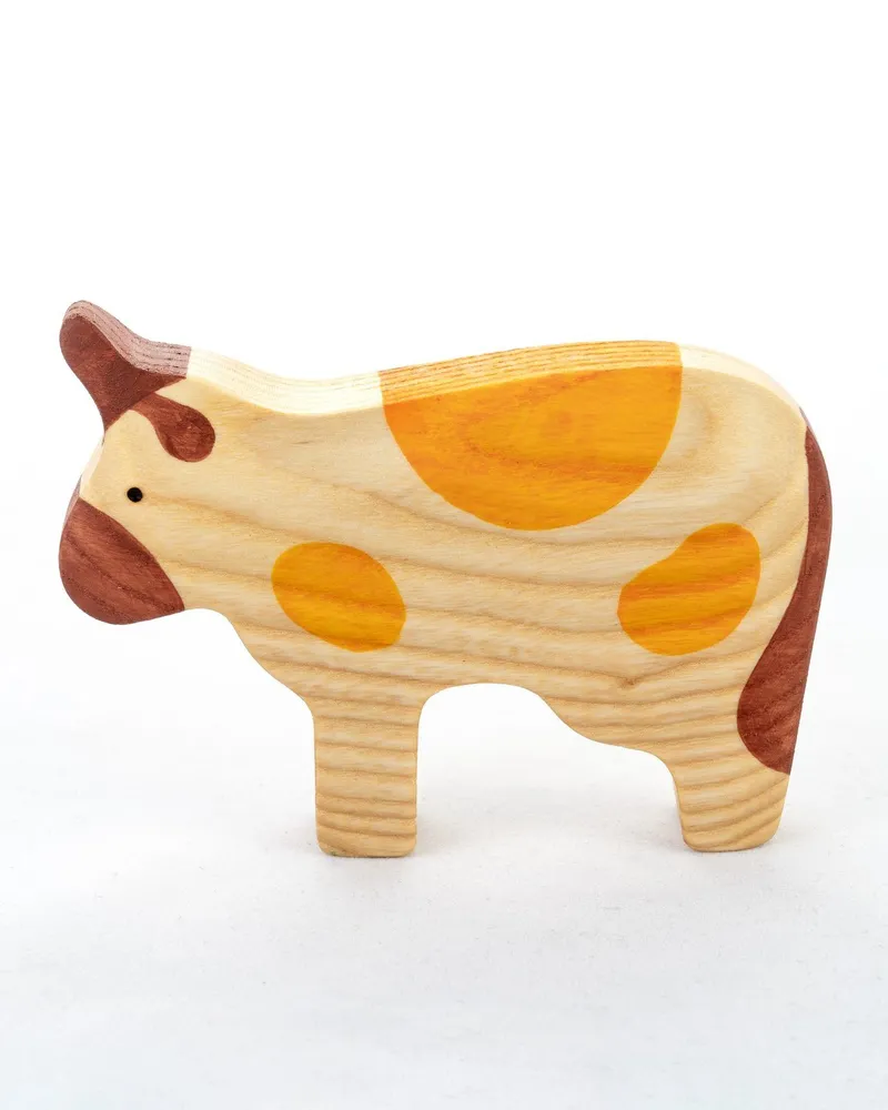 Домашние животные, деревянные фигурки-игрушки — Корова