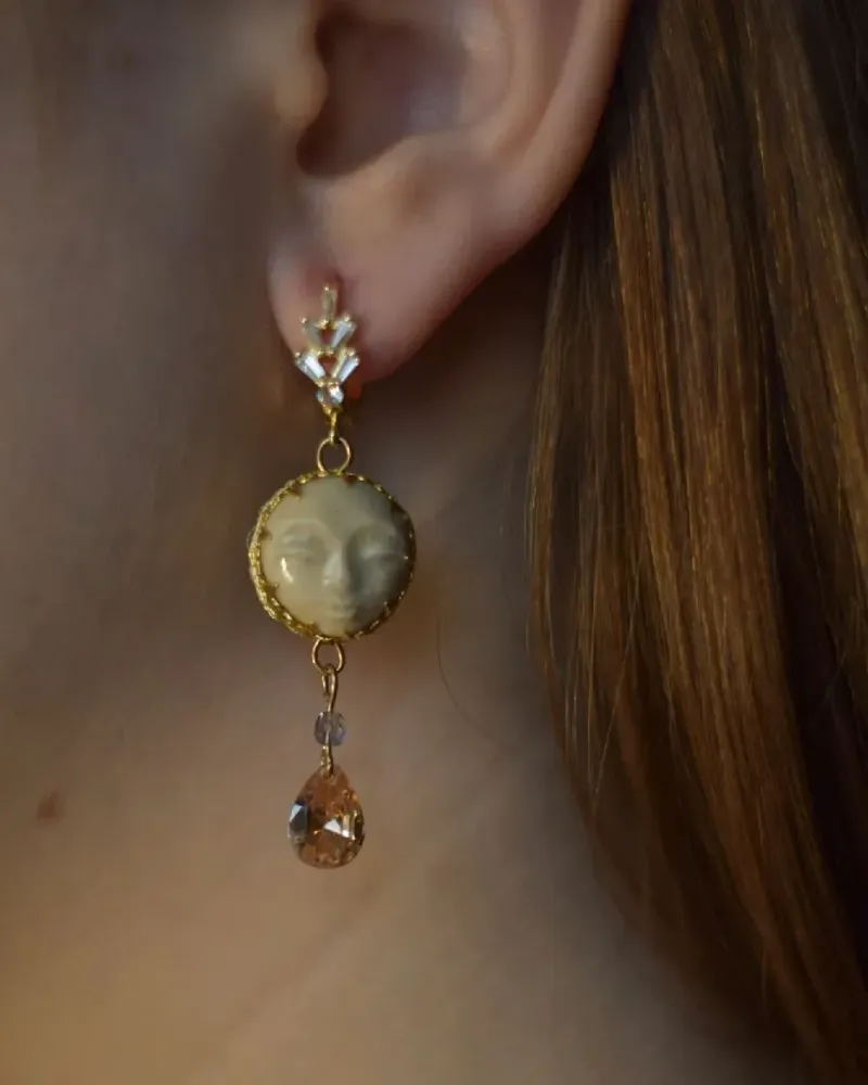 Серьги «Sun», розовые — Основной