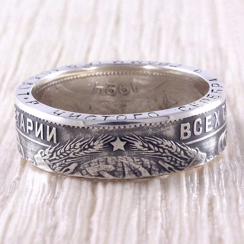 Серебряное кольцо из монеты: СССР и Российская империя