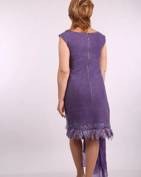 Валяное платье "Dark purple"