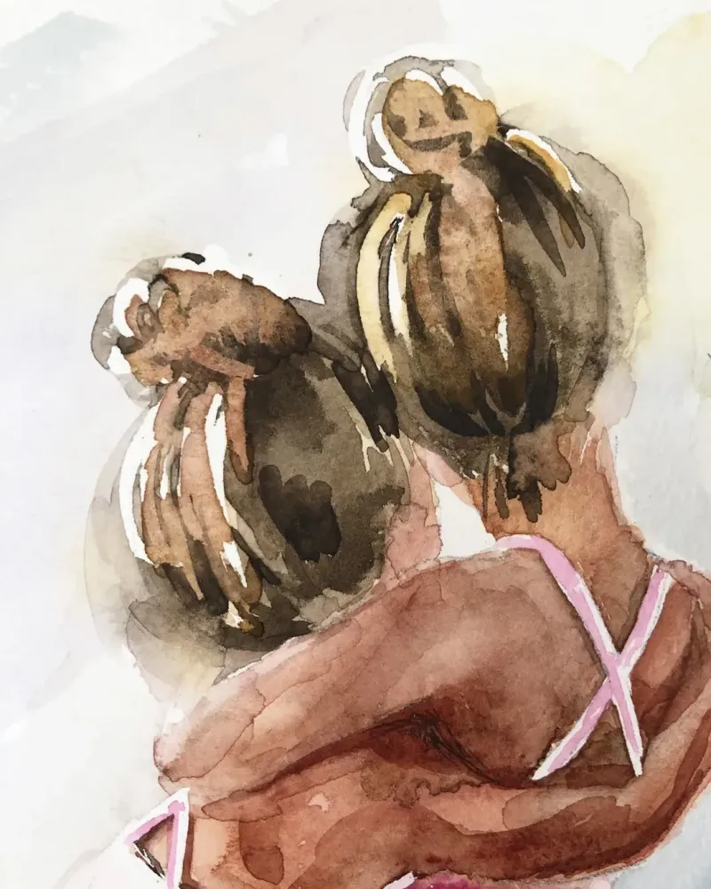 Две балерины. Акварель 20×30 см — 20×30 см