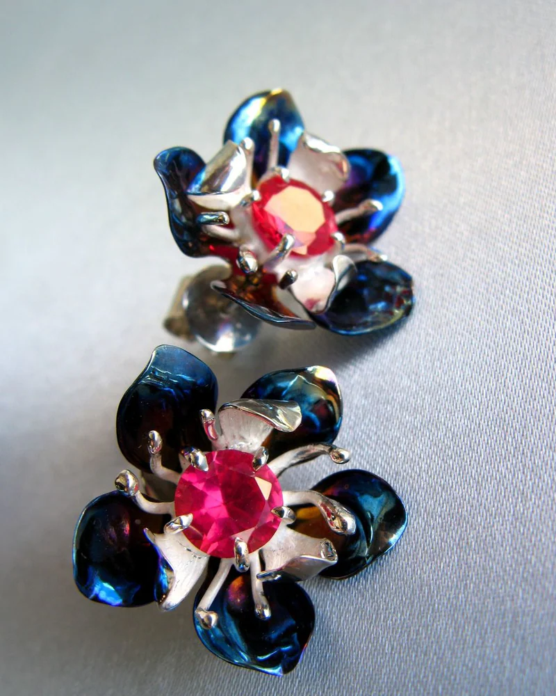 Серьги "Black Sakura"