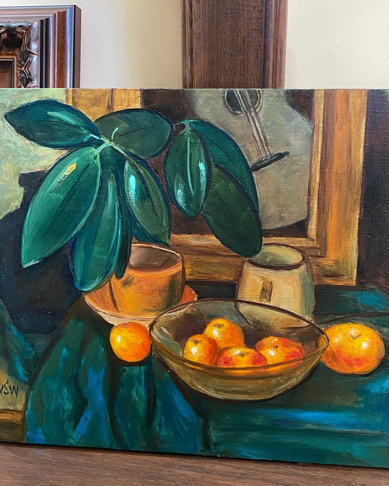 Картина маслом 30×40 см. Натюрморт с фруктами — Оригинал
