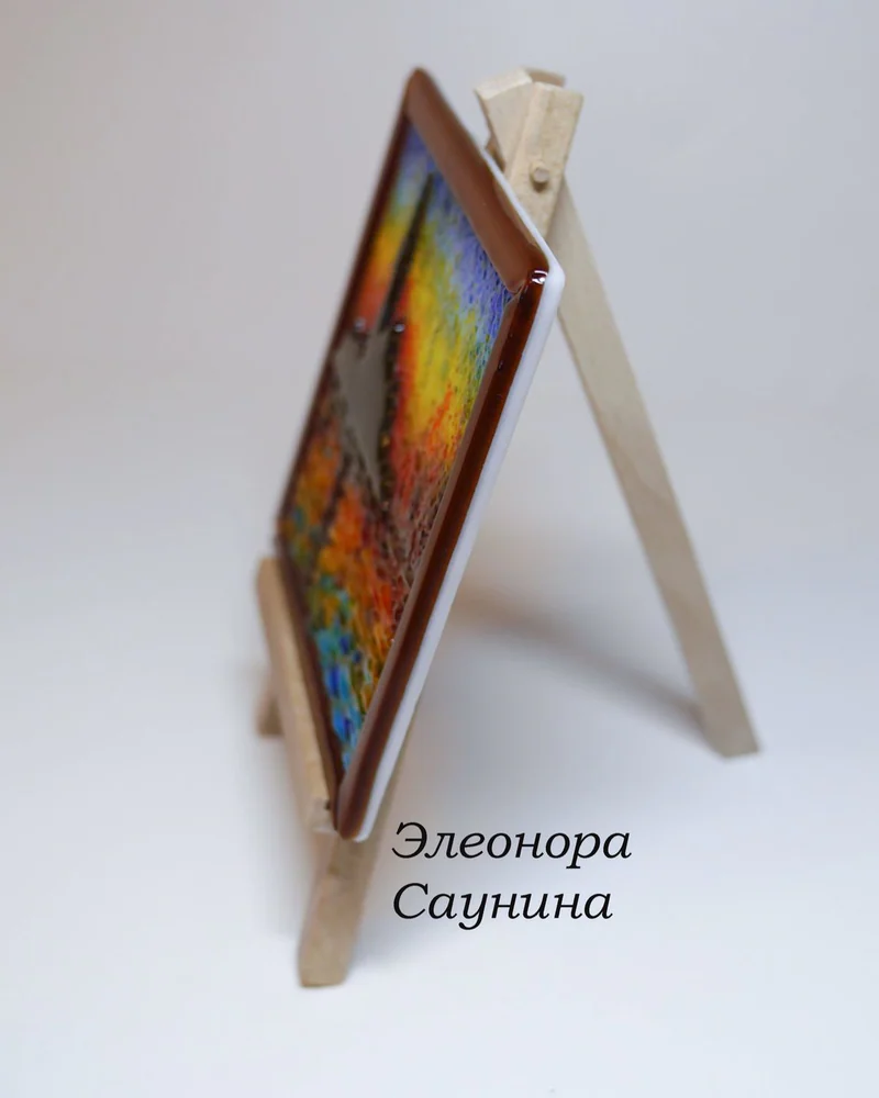 Миниатюрная картина из стекла фьюзинг Клод Моне