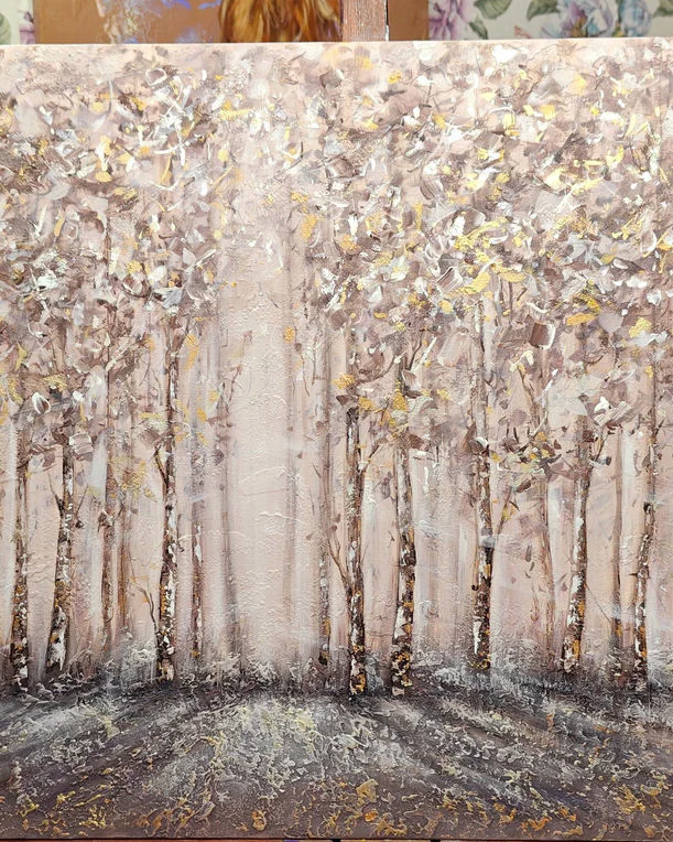 Картина «Берёзки в лучах солнца» — 60 × 120 см