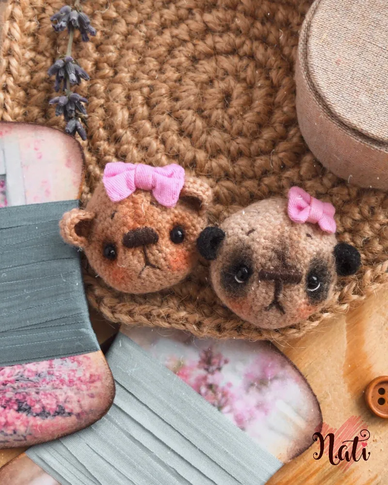 Мишка-брошка-голова — 3,5 см