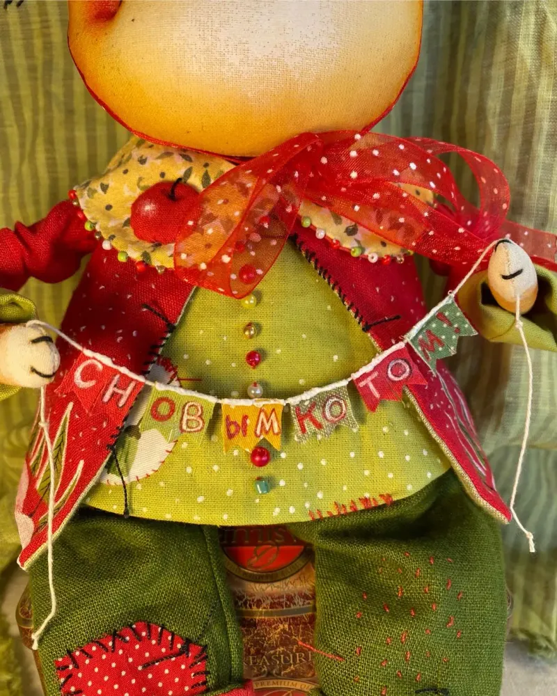 Новогодний кот «С Новым Котом», текстильная кукла, 40 см