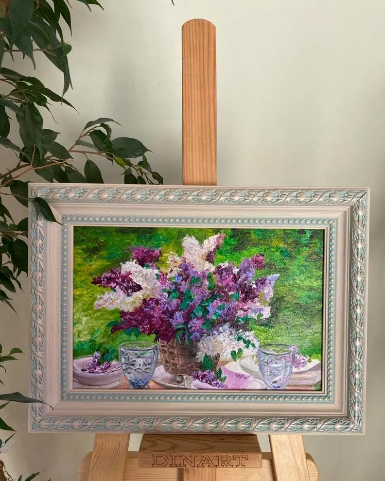Картина маслом Цветы Сирень 18×24 см — Оригинал
