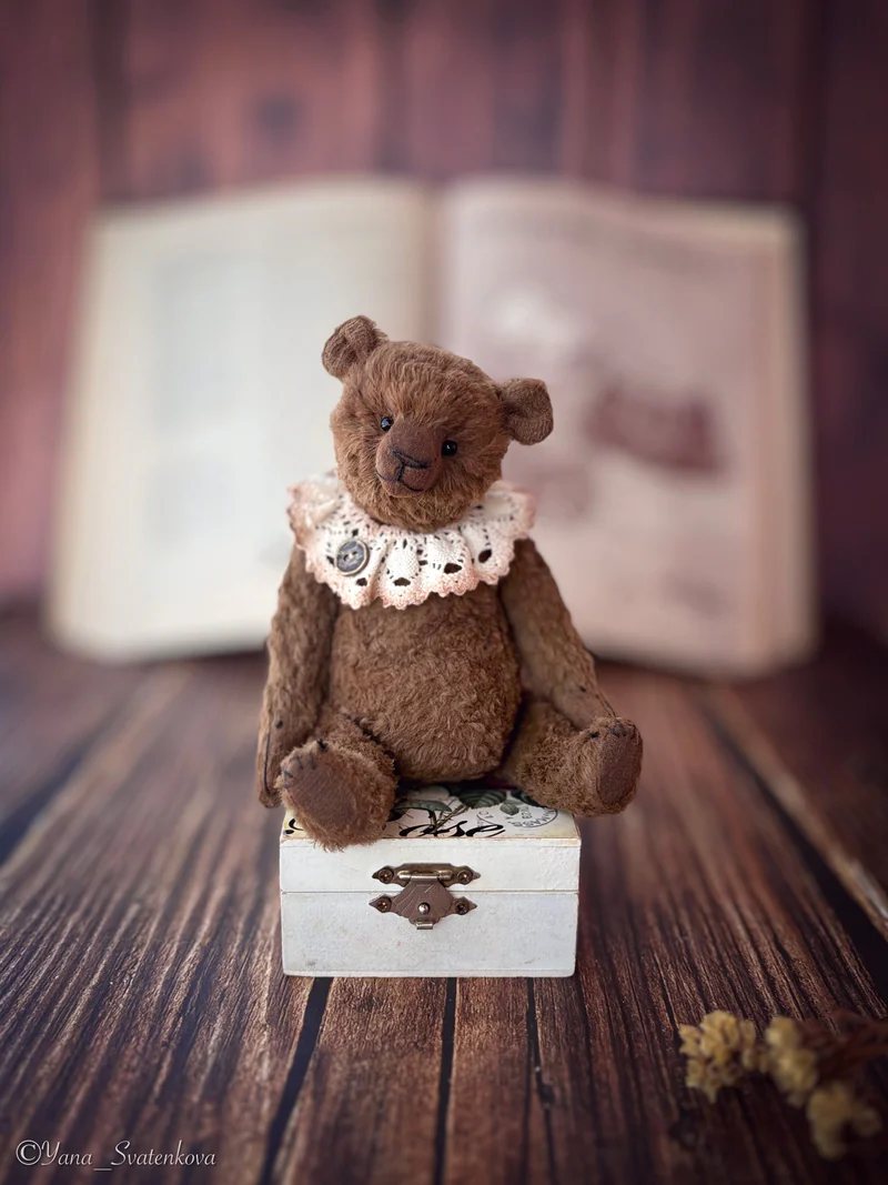 Мишка Тедди, коричневый, 18 см
