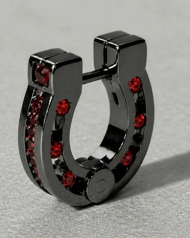 Серьги "Подкова" серебряные