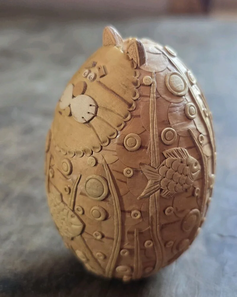 Кот-яйцо. Береста