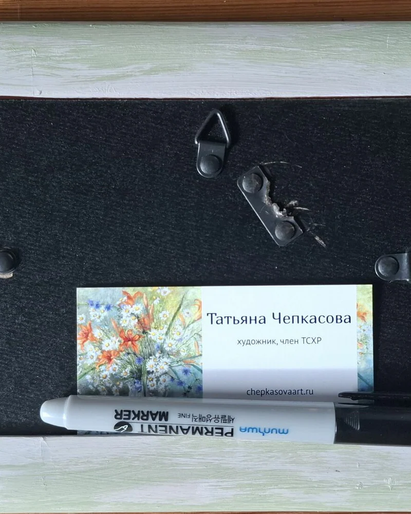 Букет на окне. Миниатюра маслом