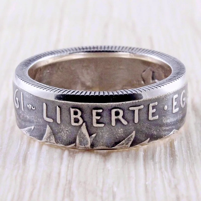 Серебряное кольцо из монеты: Европа — подборка 2