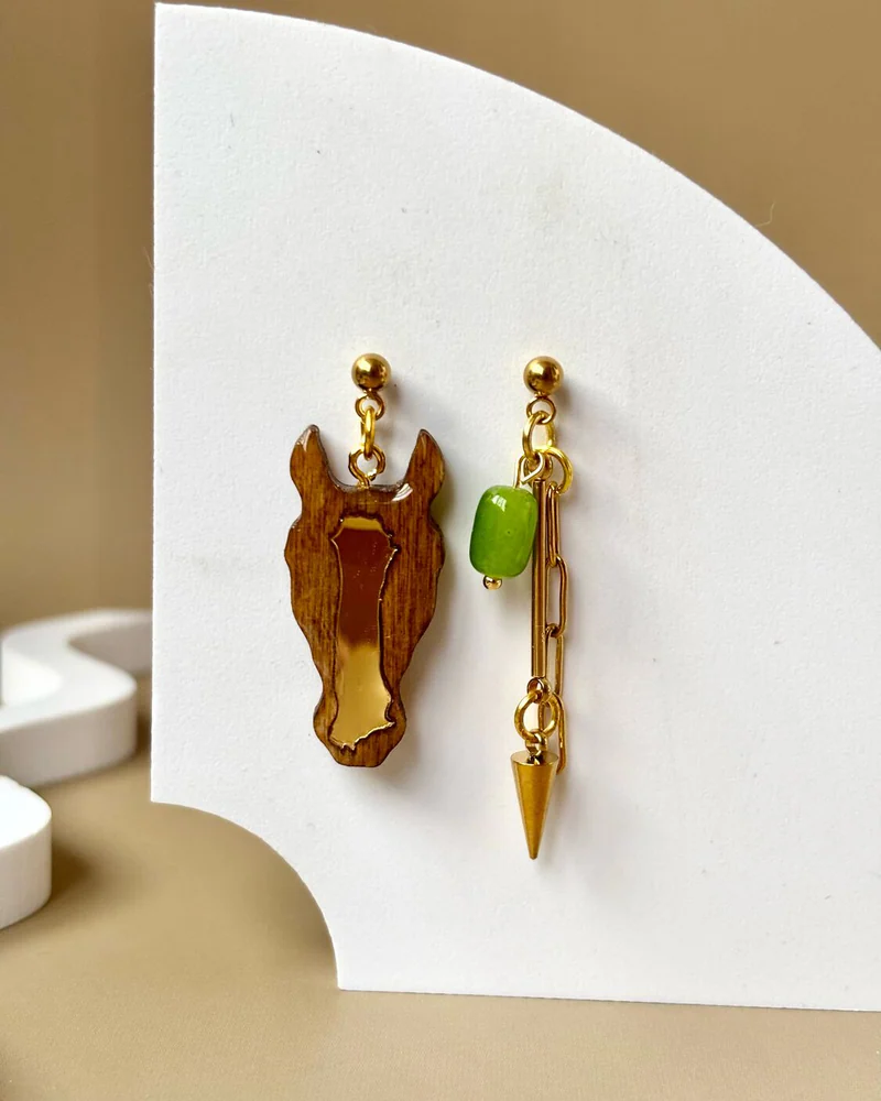 Серьги «Лошадь» асимметрия