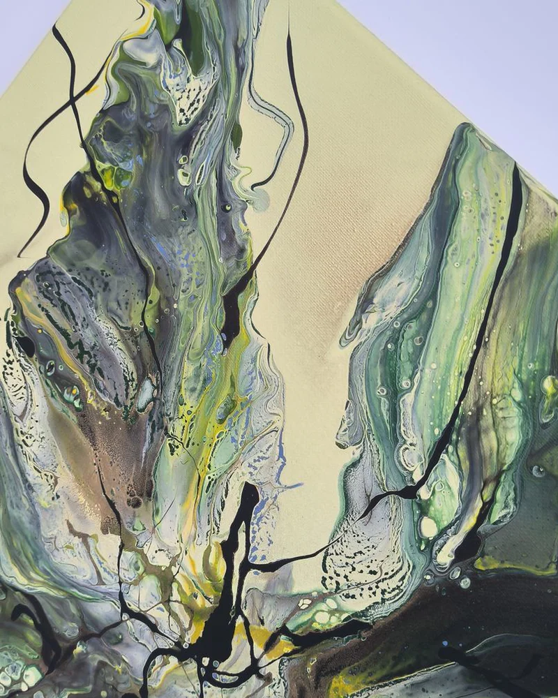 Картина жидким акрилом (fluid art) 40х40 см