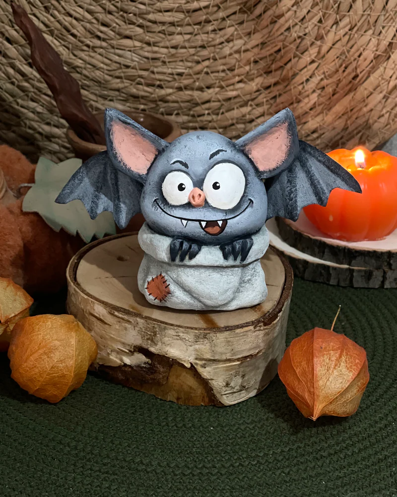 Летучая мышь елочная игрушка