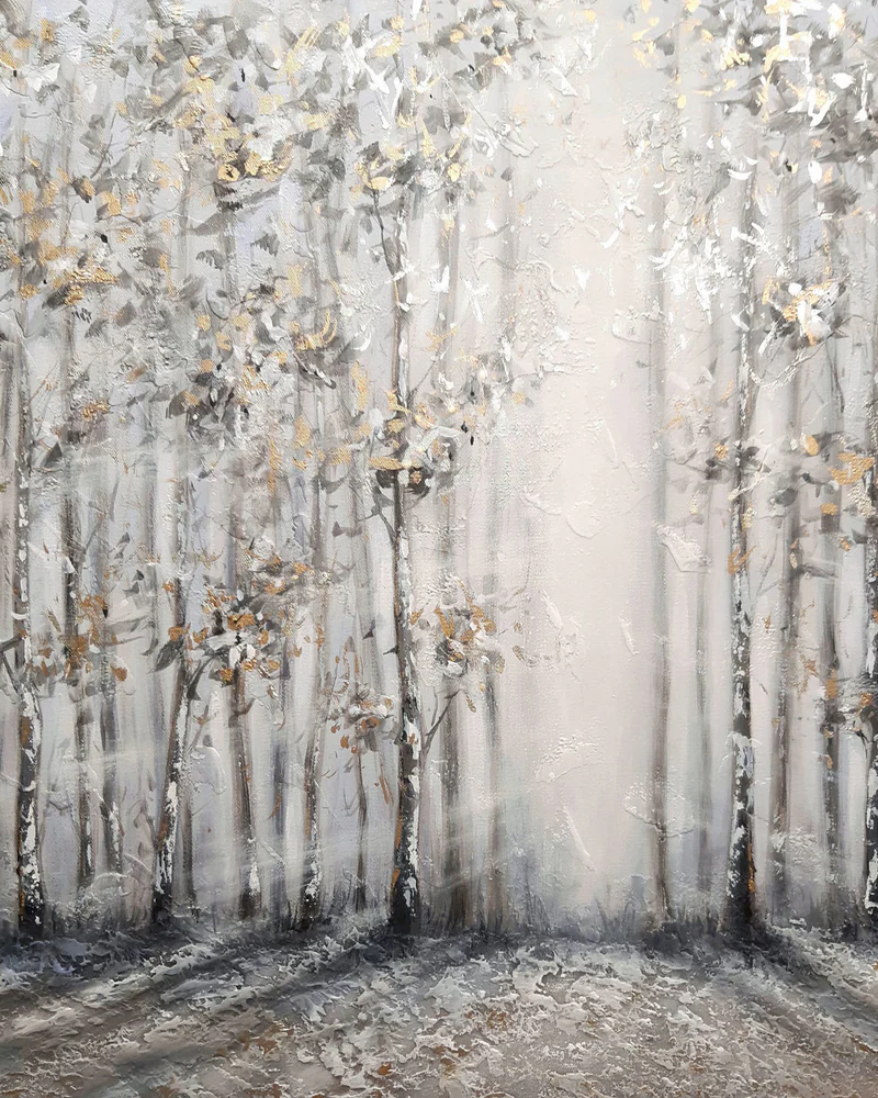 Картина «Берёзки в лучах солнца» — 65 × 130 см