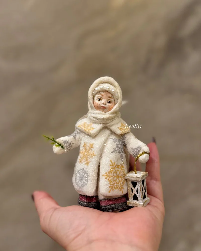 Ватная ёлочная игрушка Ангел