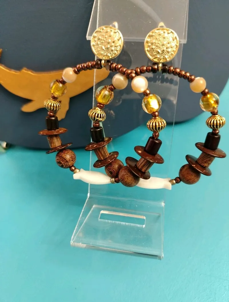 Серьги сафари кольца