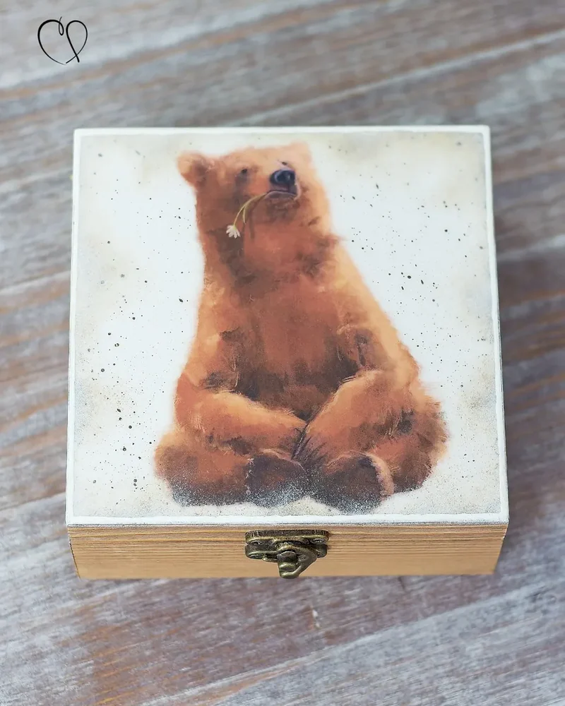 Шкатулка деревянная с рисунком, 14 × 14 × 7 см — Рисунок 10