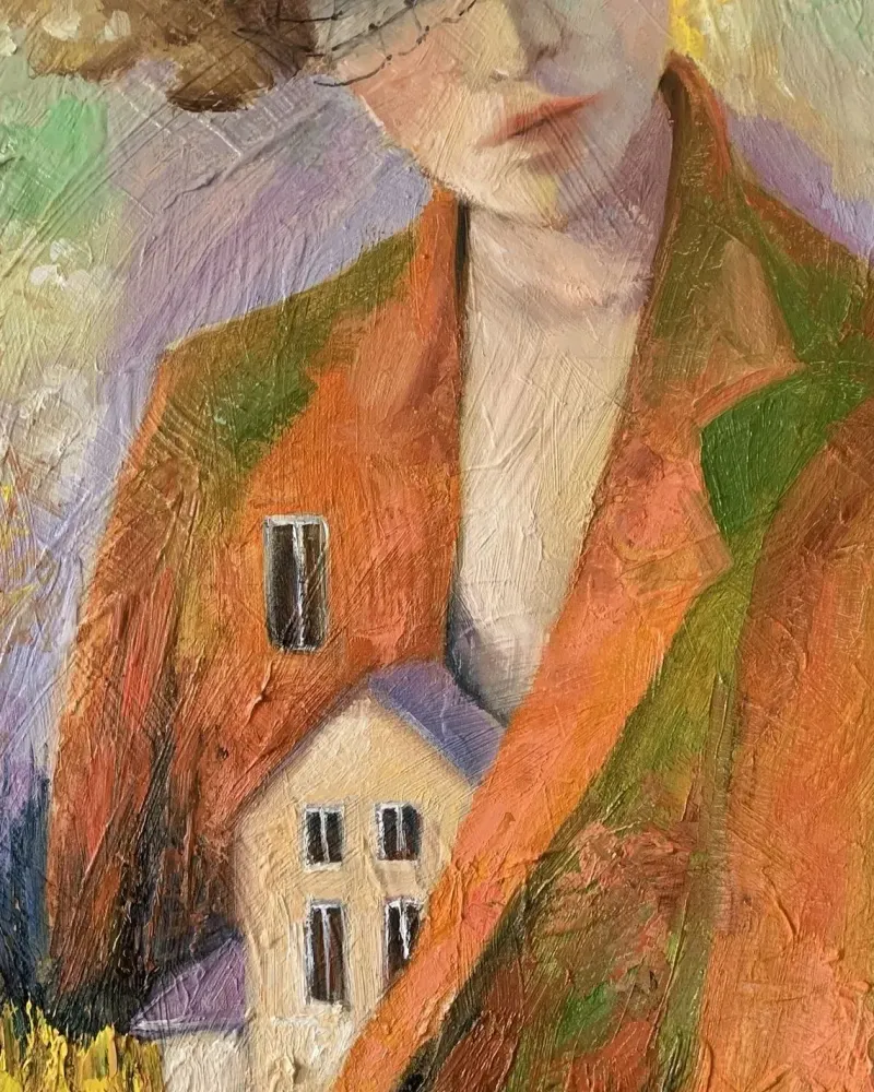 Девушка портрет маслом. Картина маслом 40×60 см — 40×60 см