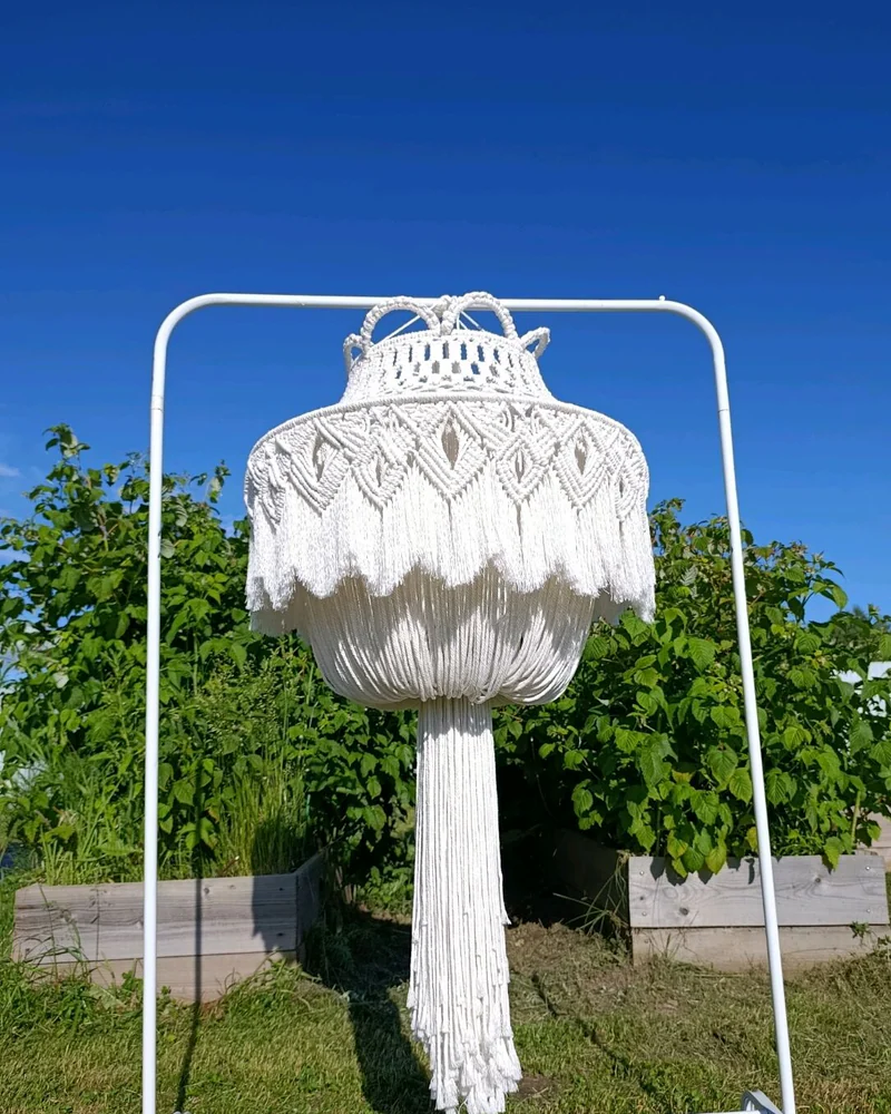 Абажур макраме, люстра, светильник бохо