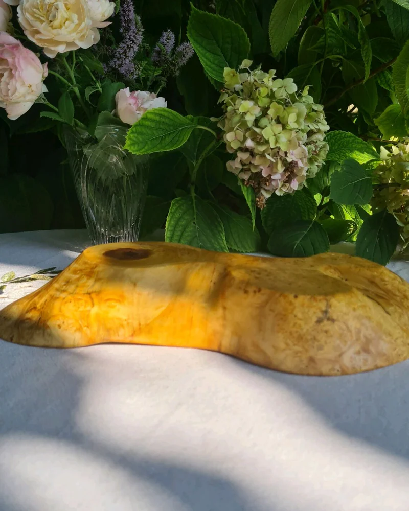 Блюдо для сервировки из капа клёна