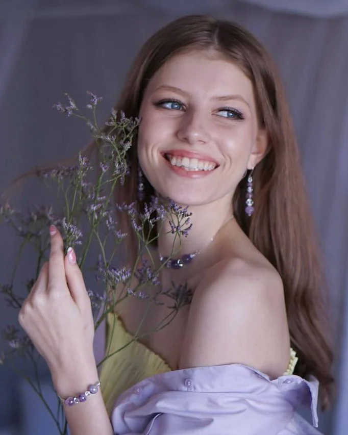 Чокер с лавандовым аметистом — Чокер с лавандовым аметистом