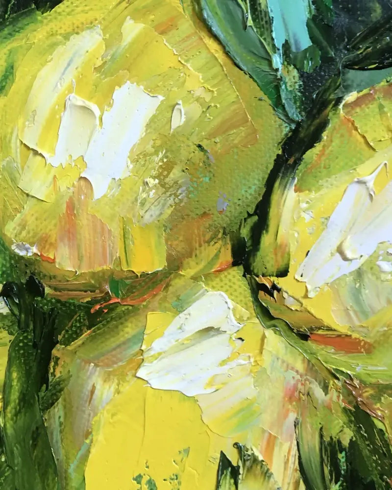Лимоны. Картина маслом 40×40 см — 40×40 см