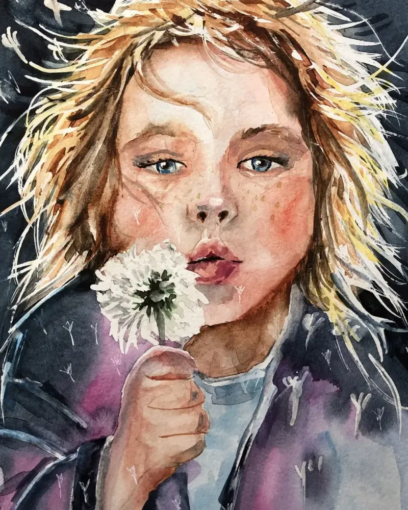 Одуванчик. Акварель 21×30 см — 21×30 см