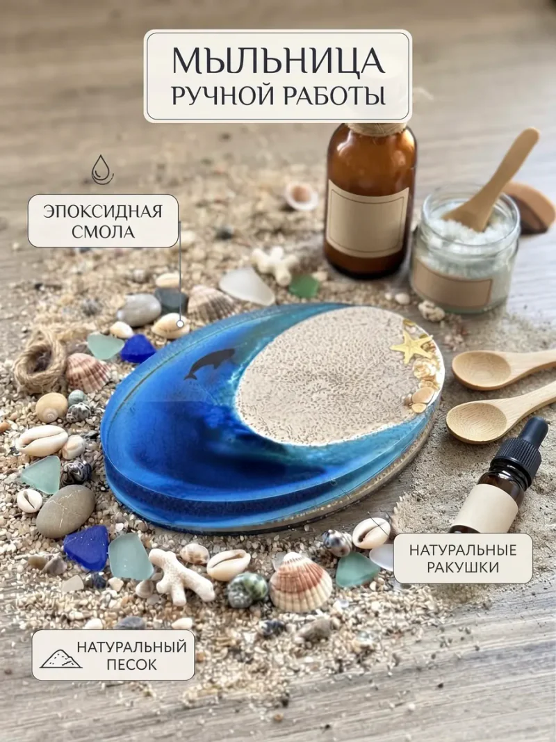 Мыльница «Морская», синяя