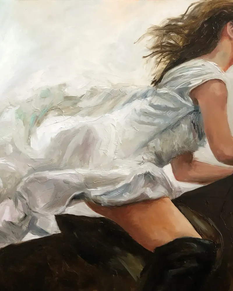 Наездница. Картина маслом 50×60 см — 50×60 см