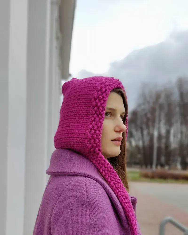 Капюшон женский — Ручная работа