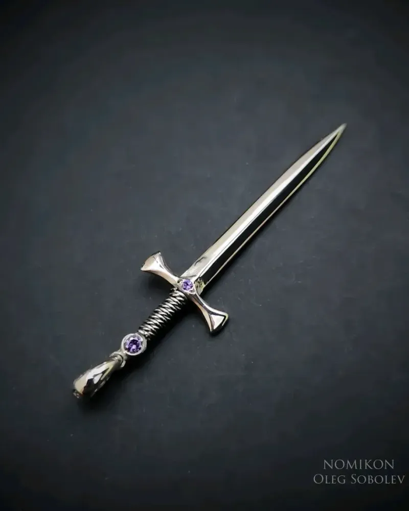 Серебряный Кинжал (магический кинжал, оберег - Атаме с аметистами) — Основной
