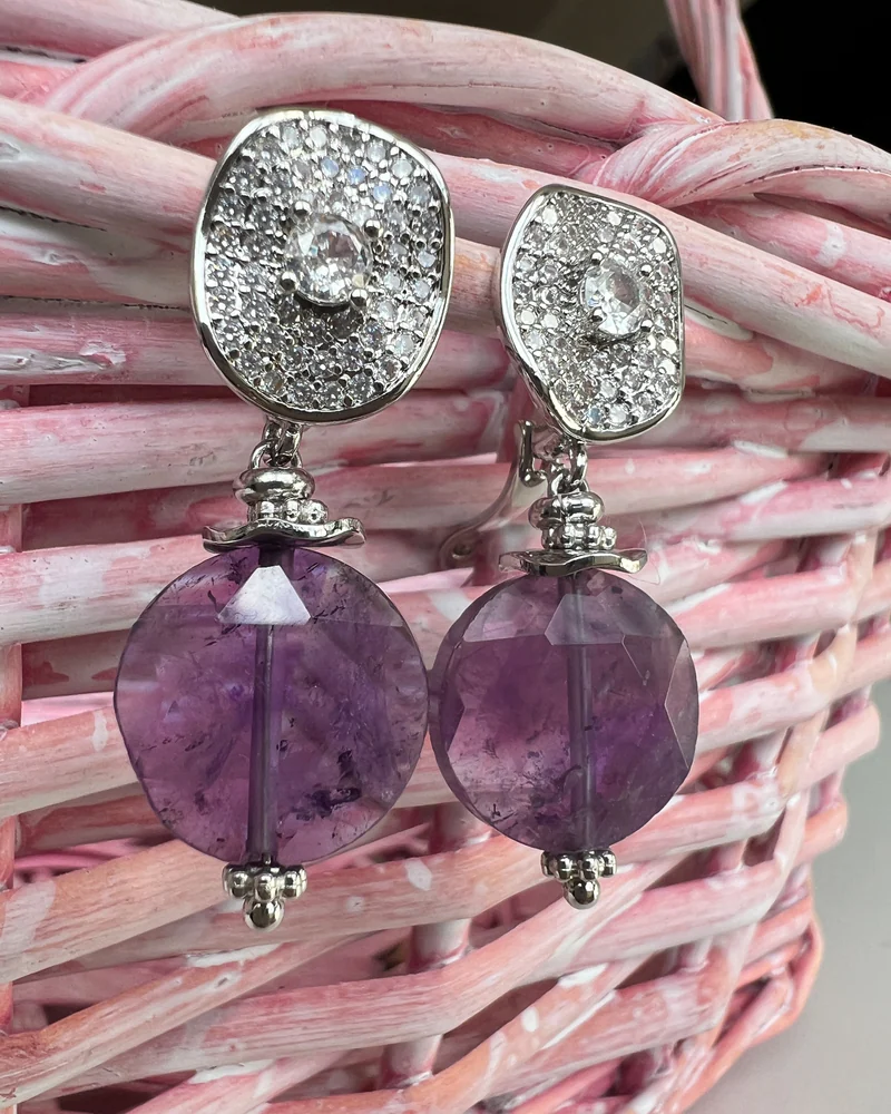 Серьги из аметиста «Черника»
